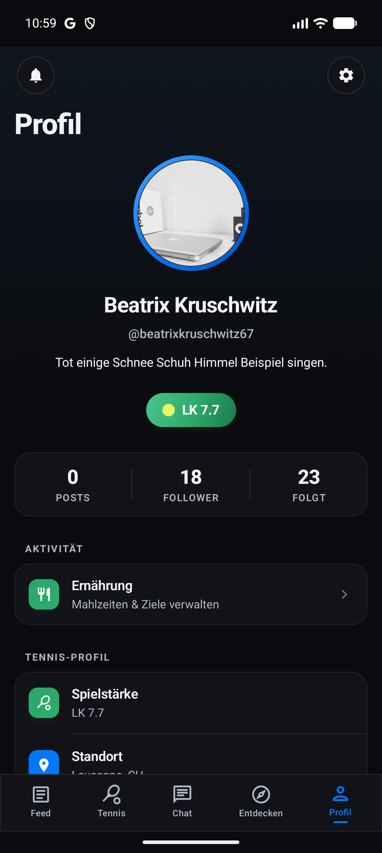 Die Android-App im Dunkelmodus