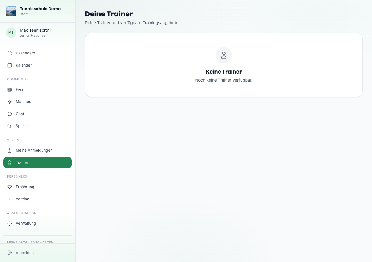 Trainer-Verzeichnis im Member-Portal
