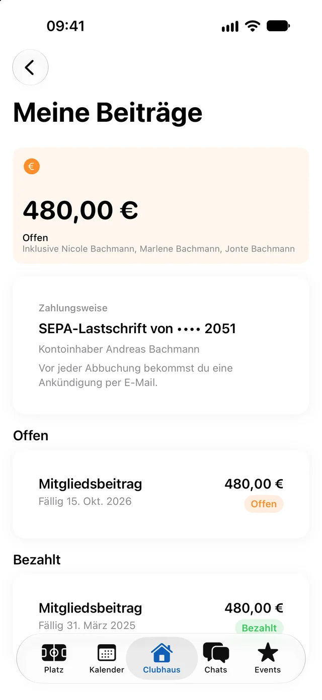 Meine Beiträge in der App